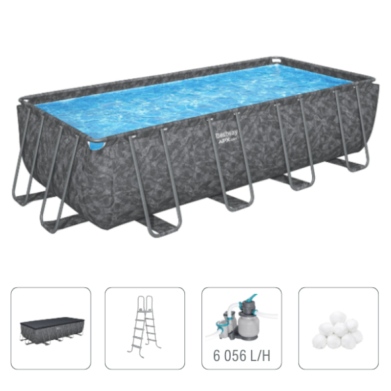 Piscină Bestway dreptunghiulară APX 365™ 549x274x132cm, 16477 L, cadru metalic