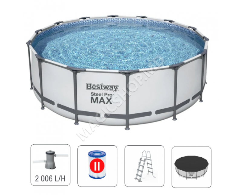 Bestway Бассейн STEEL PRO MAX 366х122 см, 10250 Л, метал. каркас