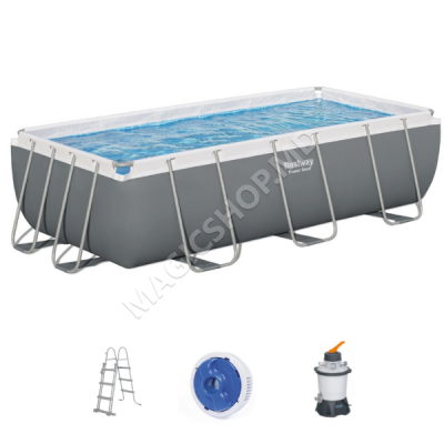 Bestway Бассейн Power Steel 404x201x100cm, 6478Л, метал каркас