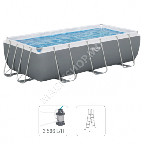 Bestway Бассейн Power Steel 404x201x100cm, 6478Л, метал каркас