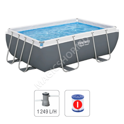 Bestway Бассейн Power Steel 282x196x84cm, 3662Л, метал каркас