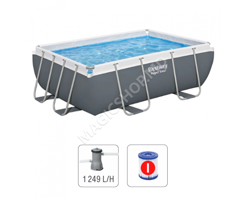 Bestway Бассейн Power Steel 282x196x84cm, 3662Л, метал каркас