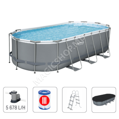 Piscină Bestway STEEL PRO MAX Oval 549x274x122 cm, 13430L, cadru metalic