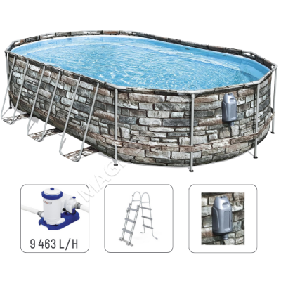 Piscina Power Steel Oval 610х366х122 см, 20241l