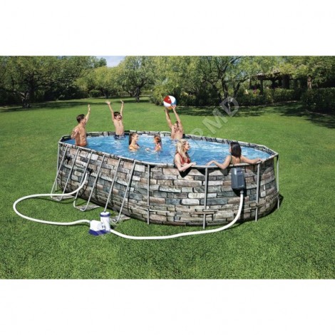 Piscina Power Steel Oval 610х366х122 см, 20241l