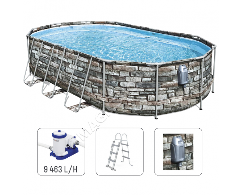 Piscina Power Steel Oval 610х366х122 см, 20241l