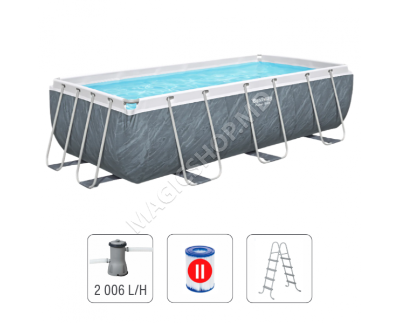 Bestway Бассейн Power Steel 404x201x100cm, 6478Л, метал каркас