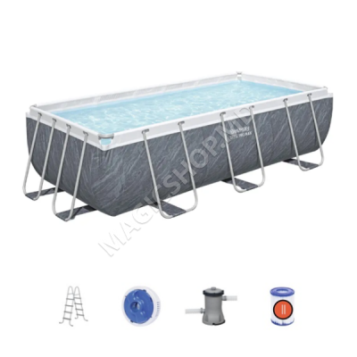 Piscină Bestway Power Steel 412x201x122cm, 8124L, cadru metalic