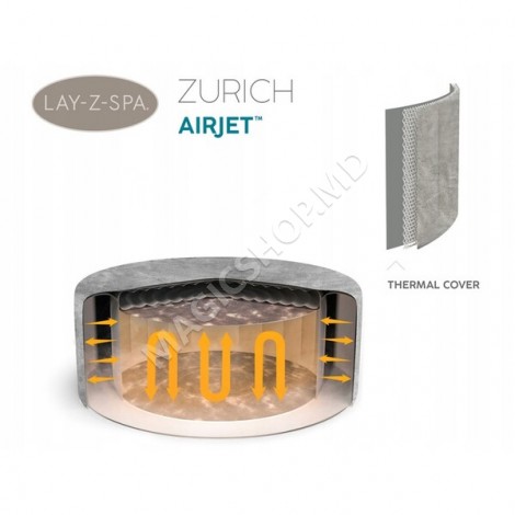 Надувной СПА джакузи Zurich AirJet 180х66см, 669Л, 2-4-x местный