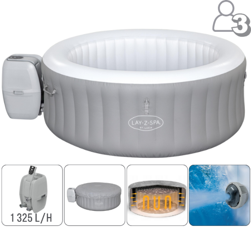 Jacuzzi SPA St.Lucia AirJet 170x66cm, 605L, 2-3 persoane