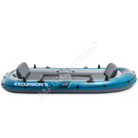 Barcă gonflabilă „Excursion 5” cu vâsle și pompă, 366x168x43 cm, până la 600 kg