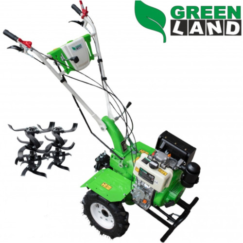 Motocultor pe Motorina GreenLand 6HP GL6D + Freze