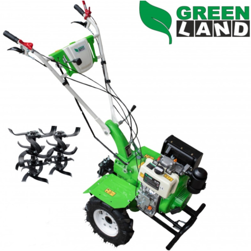 Motocultor pe Motorina GreenLand 6HP GL6D + Freze