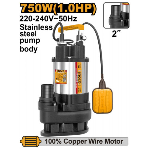 Pompă de drenaj INGCO 750W SPDS7508
