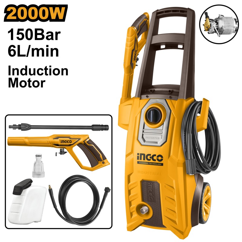 Masina de spalat cu presiune BL Motor 2000W 150Bar INDUSTRIAL INGCO HPWR20008