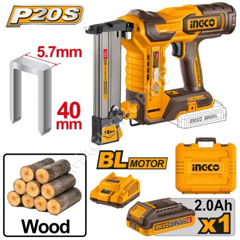 Capsator cu acumulator 1x2Ah INGCO CCSNLI6008