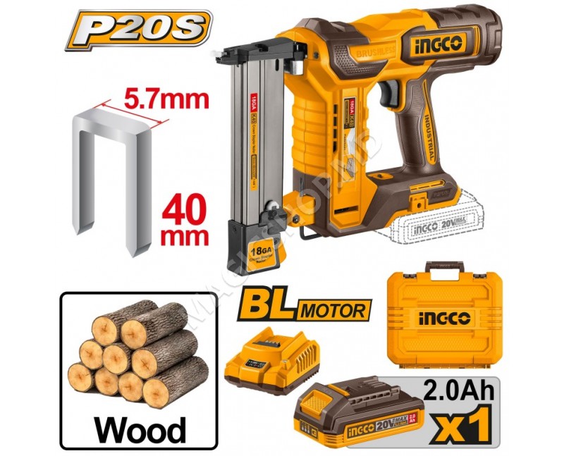 Capsator cu acumulator 1x2Ah INGCO CCSNLI6008