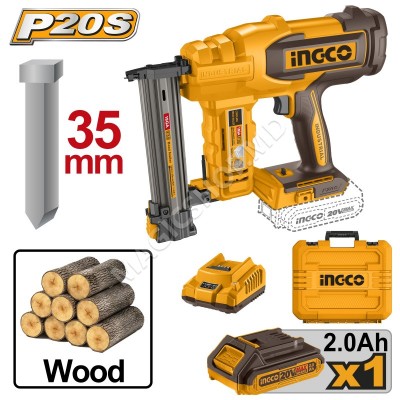 Capsator pe acumulator INGCO 20V/1x2Ah CBNLI2008