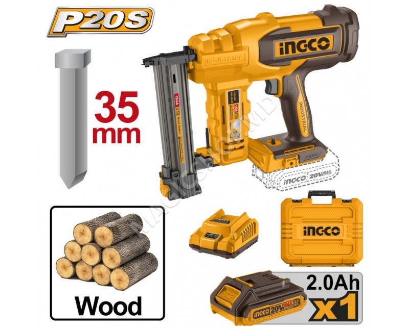 Capsator pe acumulator INGCO 20V/1x2Ah CBNLI2008