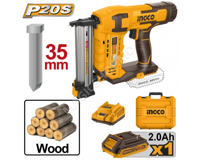 Capsator pe acumulator 20V/1x2Ah INGCO CBNLI3508