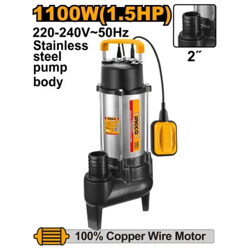 Pompă submersibilă pentru apă murdară 1100W INGCO SPDS110068