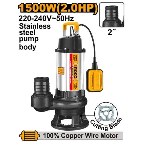 Pompă submersibilă pentru apă murdară 1500W INGCO SPDB150068