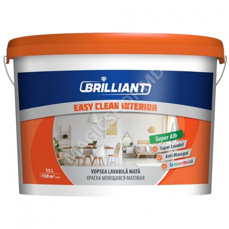 Vopsea lavabila mata Easy Clean Interior 15L