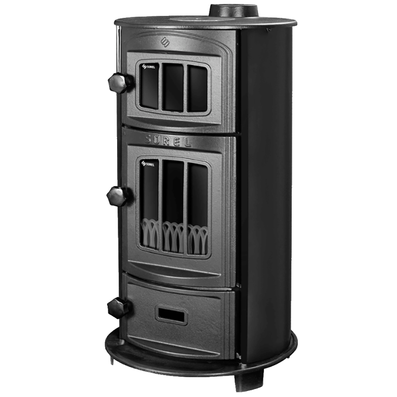 Soba cu șemineu și cuptor Duval EK-5109BL