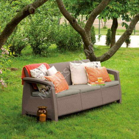 Canapea gradina Corfu Love Seat Max cappuccino