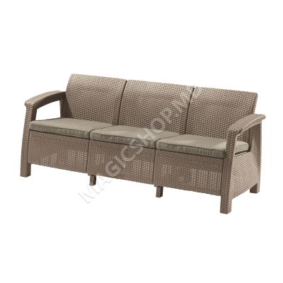 Canapea gradina Corfu Love Seat Max cappuccino