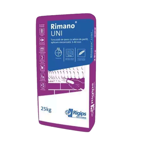 Tencuiala pe baza de ipsos Rimano UNI 25kg Rigips