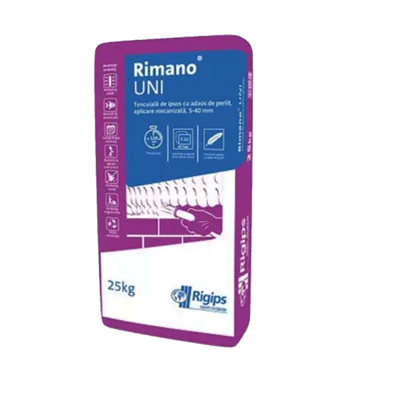 Tencuiala pe baza de ipsos Rimano UNI 25kg Rigips