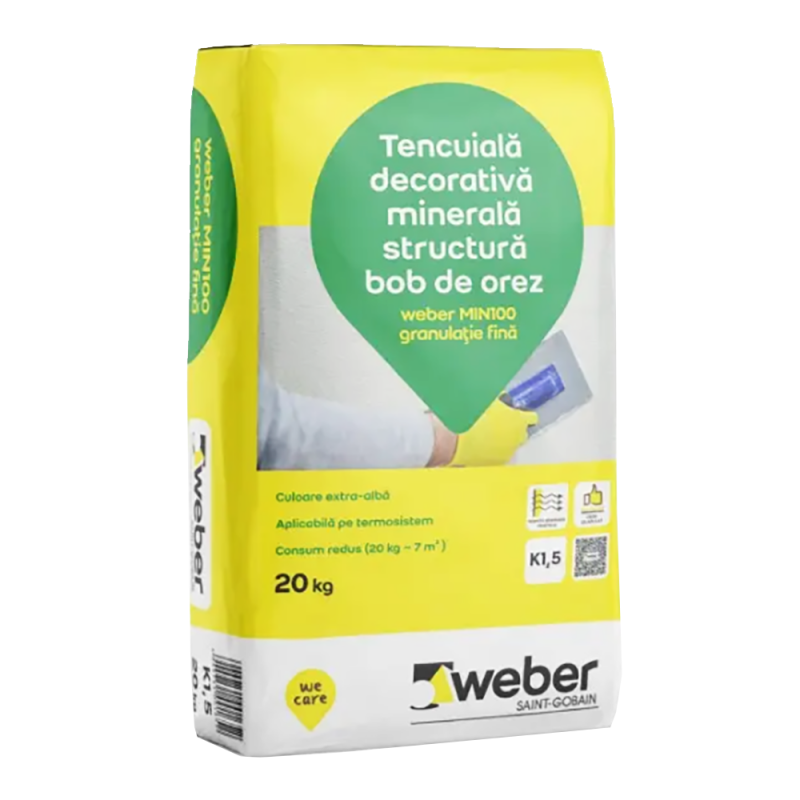 Tencuiala decorativa Weber Min100 Coroed-30 20kg