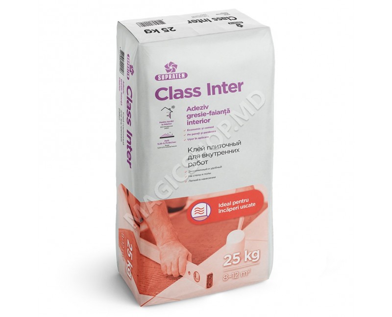 Adeziv pentru gresie si faiana CLASS INTER 25 kg