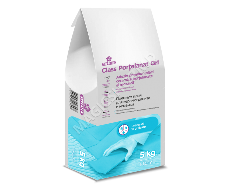 Плиточный клей CLASS PORȚELANAT GRI 5кг