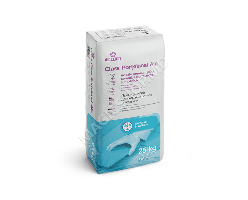 Плиточный клей CLASS PORTELANAT ALB 25 кг