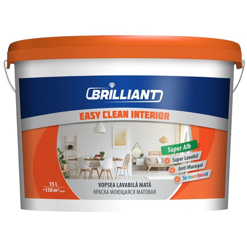 Vopsea lavabila mata Easy Clean Interior 15L