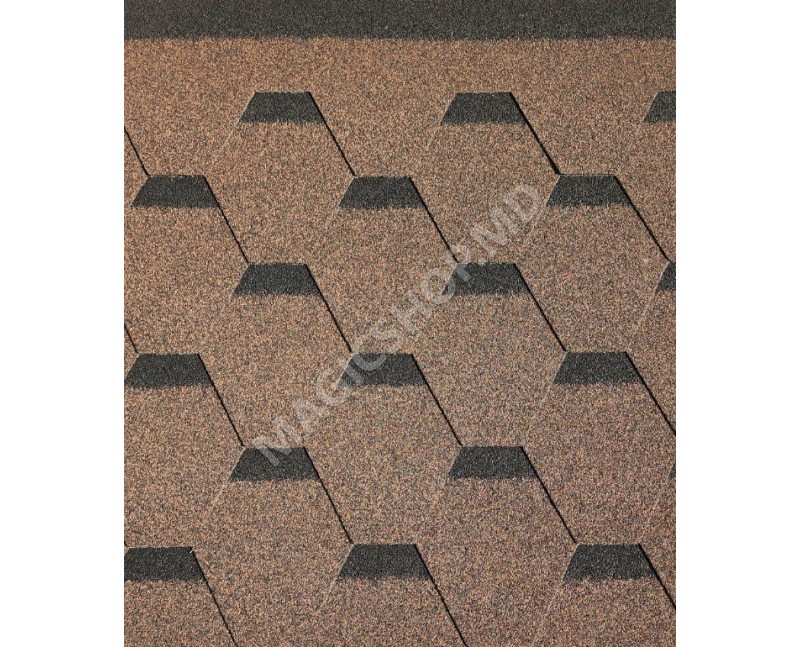 Țigla bituminoasă  AxoDach HEXA Cedar brown
