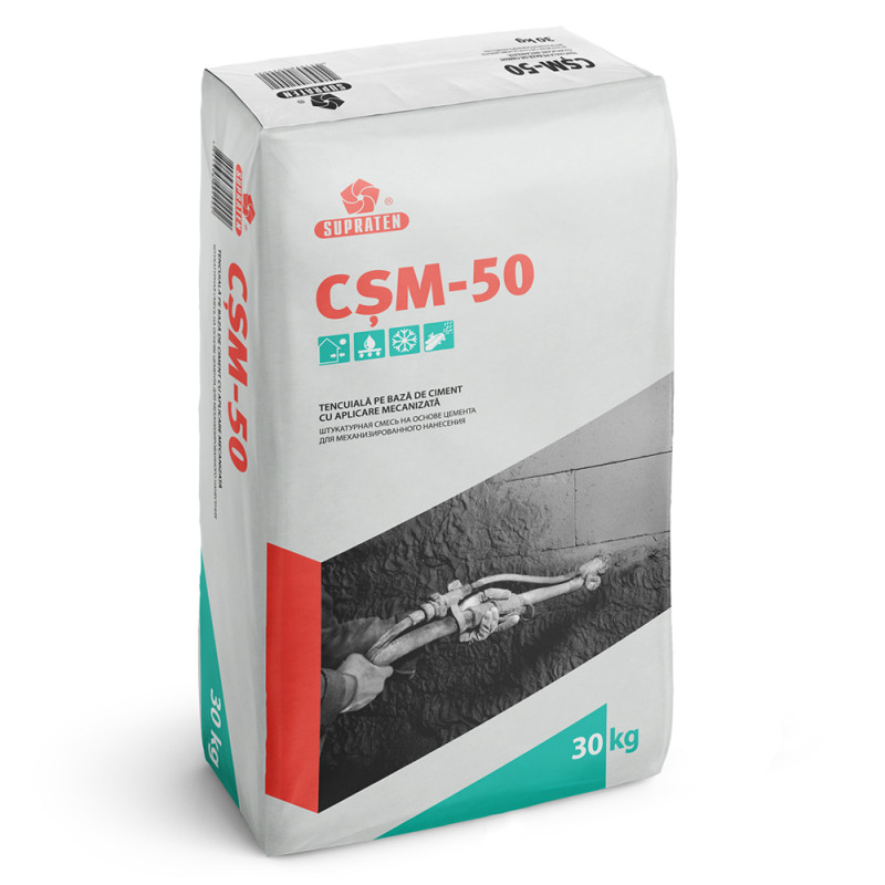 Tencuiala ciment aplicare mecanizata CSM-50 25kg