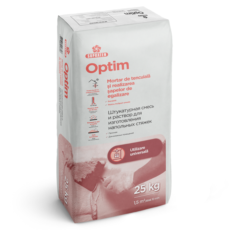 Tencuiala pe baza de ciment Optim 25kg