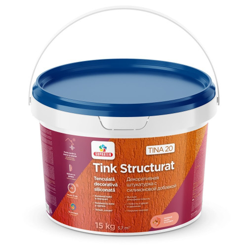 Tencuiala decorativa NIC 20 alb 15kg