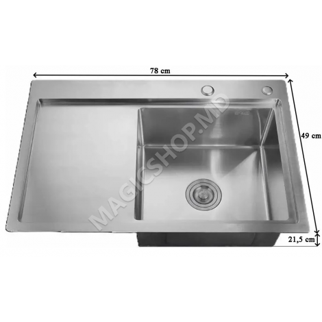 Мойка из нержавеющей стали BOHM HM 78x49 21,5 см, Satin