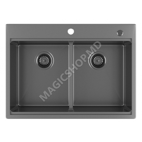 Мойка из нержавеющей стали BOHM HM 78x49D 21,5 cm Nano-Black