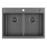 Chiuvetă din oțel inoxidabil BOHM HM 78x49D 21,5 cm Nano-Black