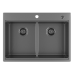 Chiuvetă din oțel inoxidabil BOHM HM 78x49D 21,5 cm Nano-Black