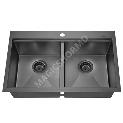 Мойка из нержавеющей стали BOHM HM 78x49D 21,5 cm Nano-Black