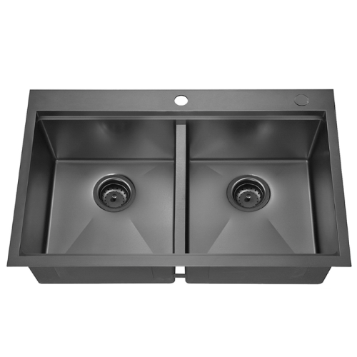 Chiuvetă din oțel inoxidabil BOHM HM 78x49D 21,5 cm Nano-Black