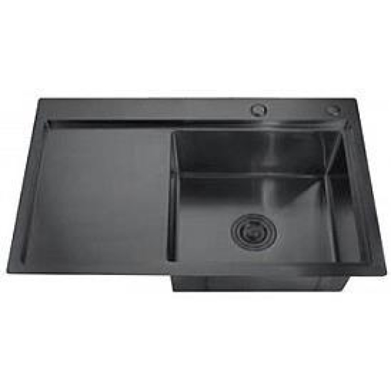 Chiuvetă din oțel inoxidabil BOHM HM 78x49R 21,5 cm Nano-Black