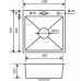 Chiuvetă MIXXUS HM 50x50-215 SUS304