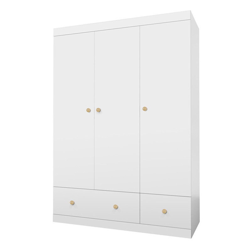 Dulap cu 3 sectiuni Polini kids Fun 1360, alb